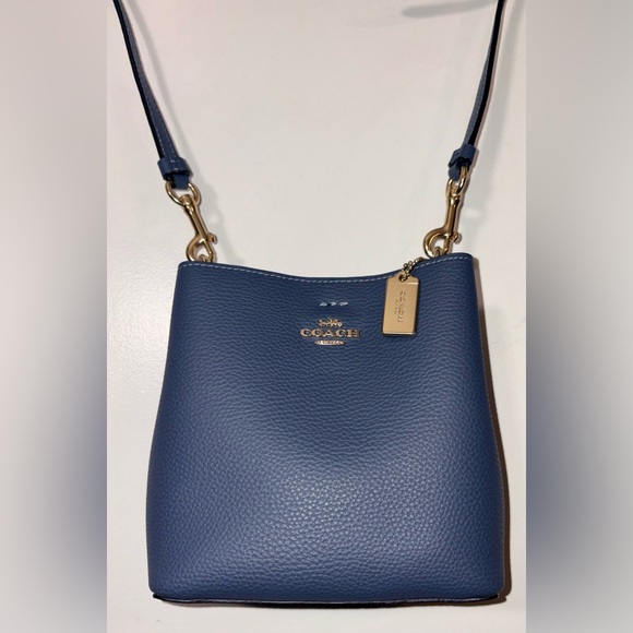 NEW Coach Mini Town Bucket Bag in Blue Pebbled Leather – C7266 - Picture 1 of 16